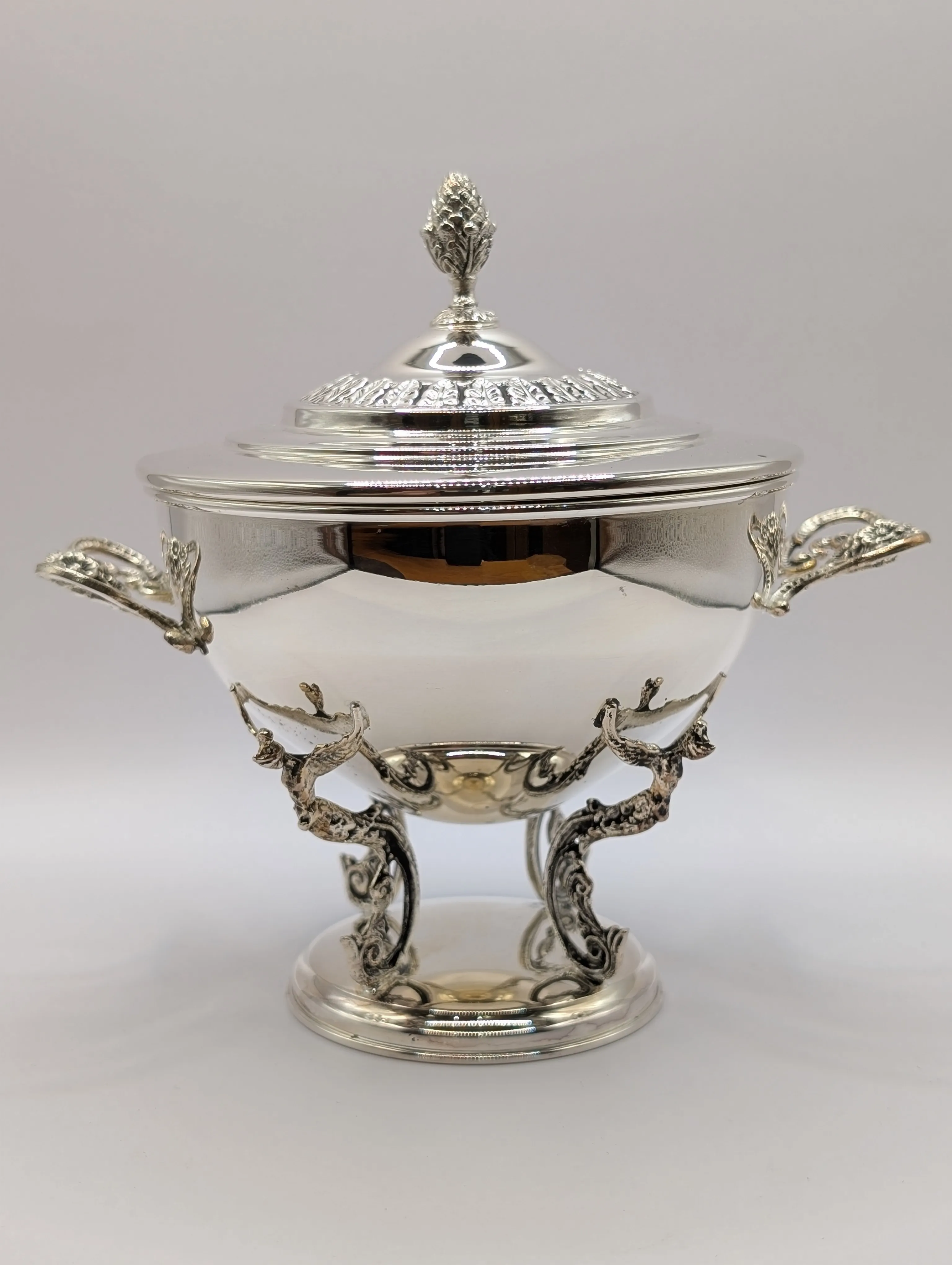 Contenitore Decorativo in Argento Antico