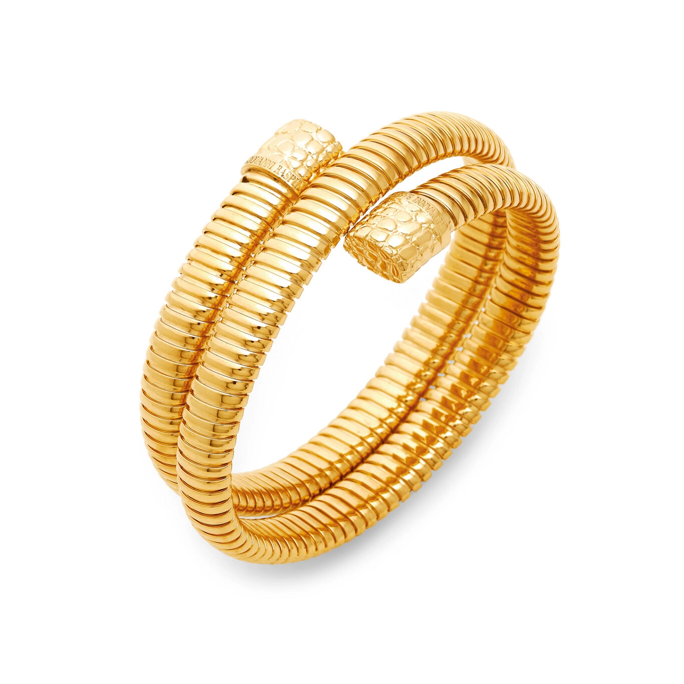 Bracciale Tubogas Croco Doppio Oro