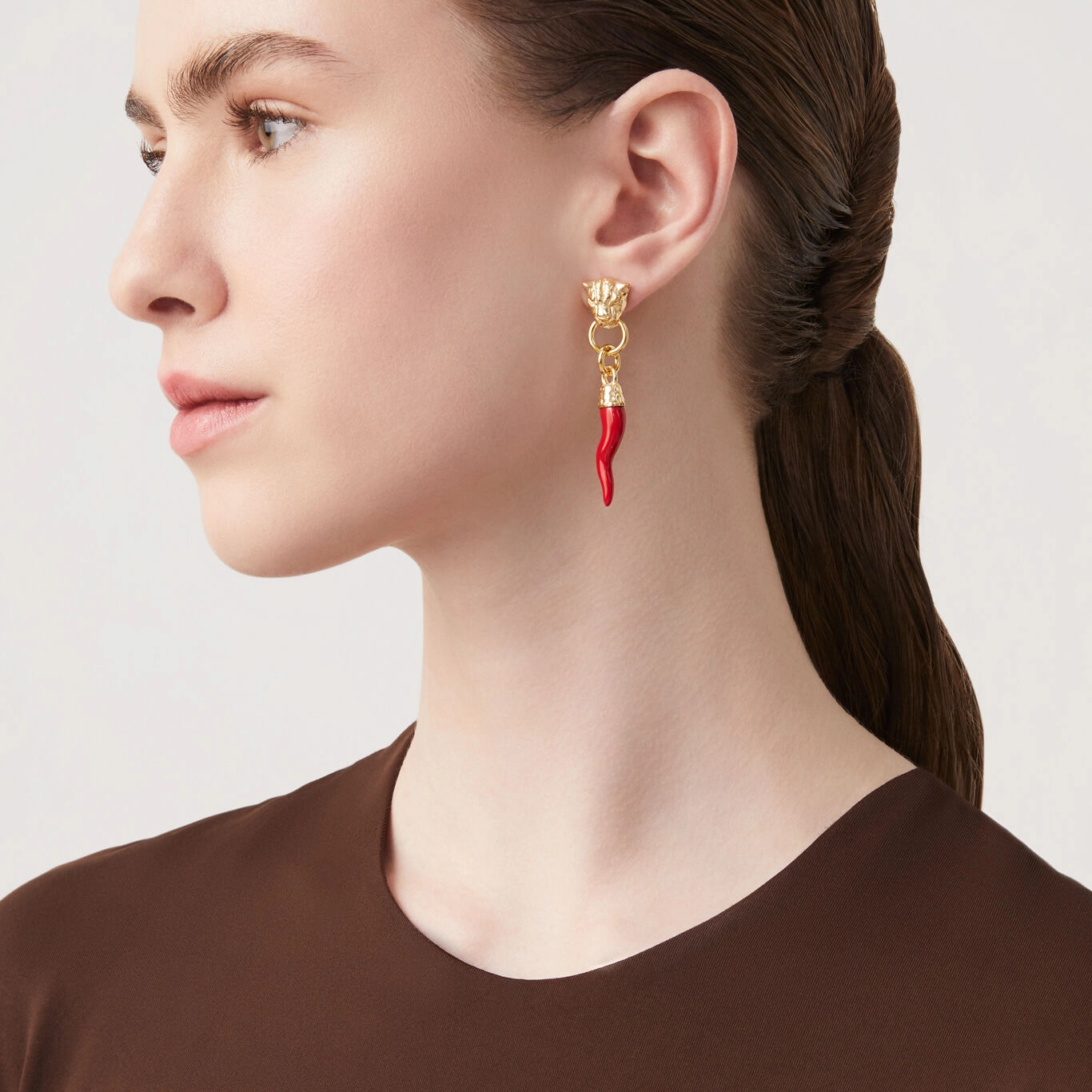 Foto indossata di Orecchinileopardoecornino